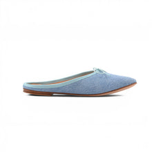 Load image into Gallery viewer, OLGA MULE in Washed Denim Fabric