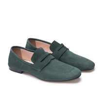 Carica l'immagine nel visualizzatore di Gallery, BHAGWAN in Camoscio Verde Scuro-Mocassino-Spelta Milano
