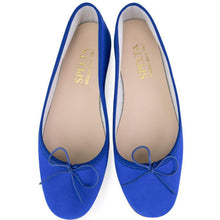 Carica l'immagine nel visualizzatore di Gallery, Nicole in Camoscio Bluette-Ballerina-Spelta Milano