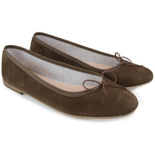 Carica l'immagine nel visualizzatore di Gallery, Nicole in Camoscio Cioccolato-Ballerina-Spelta Milano