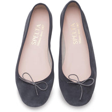Carica l'immagine nel visualizzatore di Gallery, Nicole in Camoscio Grigio Scuro-Ballerina-Spelta Milano