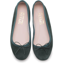 Carica l'immagine nel visualizzatore di Gallery, Nicole in Camoscio Verde Scuro-Ballerina-Spelta Milano