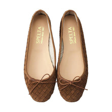 Load image into Gallery viewer, NICOLE INTRECCIO WEAVE in Camoscio Cioccolato-Ballerina-Spelta Milano