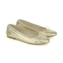 Load image into Gallery viewer, NICOLE INTRECCIO WEAVE in Laminato Platino-Ballerina-Spelta Milano