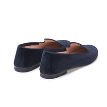 Carica l'immagine nel visualizzatore di Gallery, ORTENSIA in Velluto Blu-Slip-on-Spelta Milano