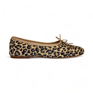 OLGA in Leopard Animalier Suede - Beige Gros Grain