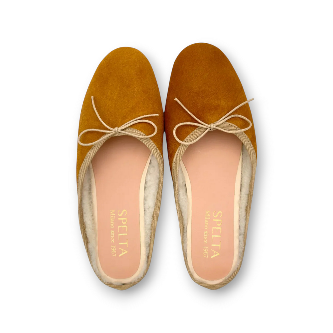 OLGA MULE in Natural Shearling