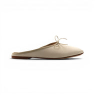 OLGA MULE in White Nappa READY-TO-SHIP