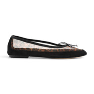 SPERANZA in Black Suede, Leopard Mesh READY-TO-SHIP