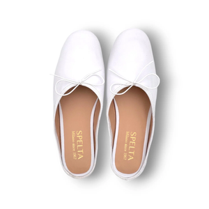 OLGA MULE in White Nappa