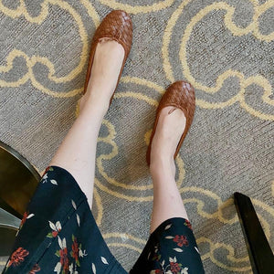 NICOLE INTRECCIO WEAVE in Nappa Marroncino - PRONTA CONSEGNA
