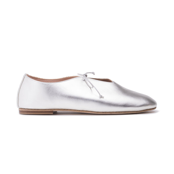 GIULIA in Laminato Argento-Stringata-Spelta Milano