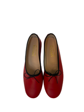 Load image into Gallery viewer, Olga in Nappa Rosso, Gross Grain Nero

