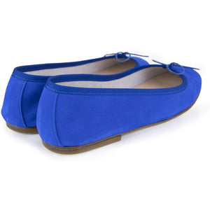 Nicole in Camoscio Bluette-Ballerina-Spelta Milano