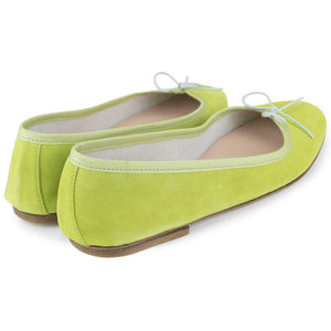 Nicole in Camoscio Lime-Ballerina-Spelta Milano