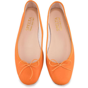 Nicole in Nappa Arancio-Ballerina-Spelta Milano