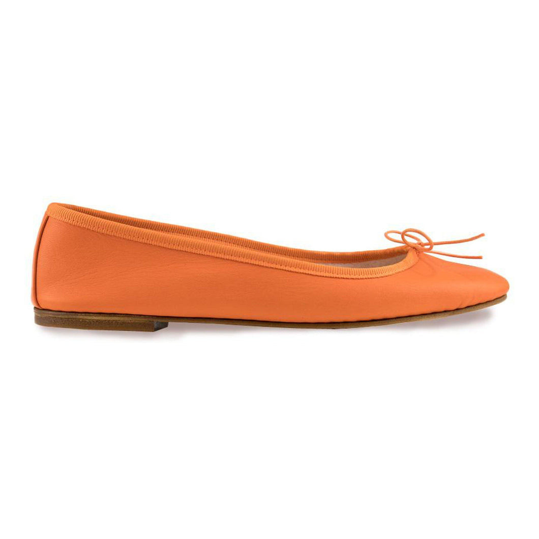 Nicole in Nappa Arancio-Ballerina-Spelta Milano