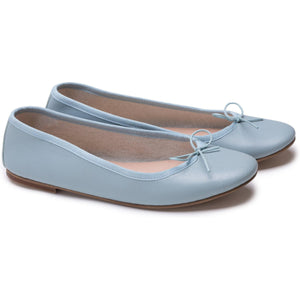 Nicole in Nappa Azzurro Polvere-Ballerina-Spelta Milano