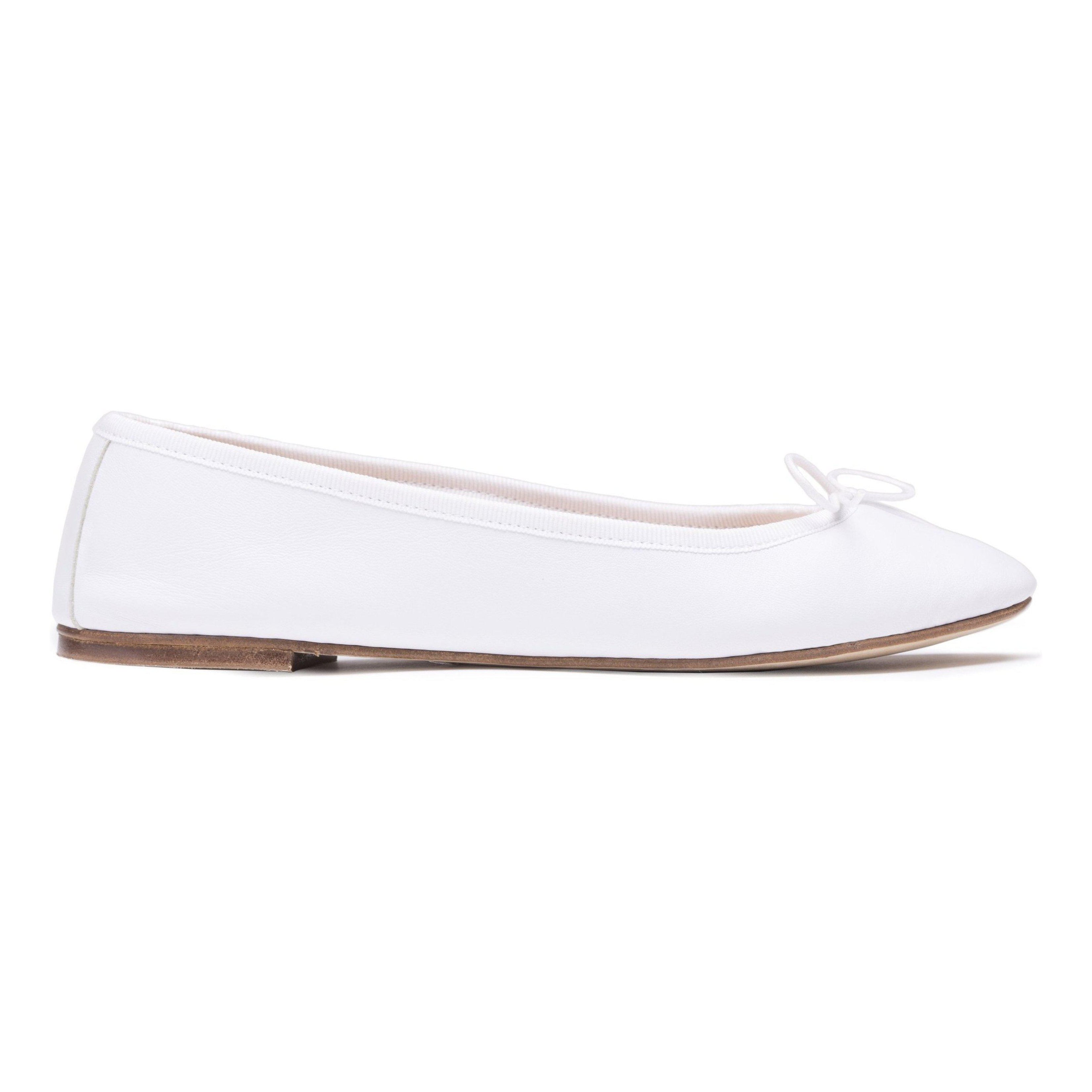 Nicole classic ballet flat in White Nappa by Spelta Milano