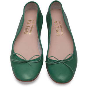 Nicole in Nappa Verde-Ballerina-Spelta Milano