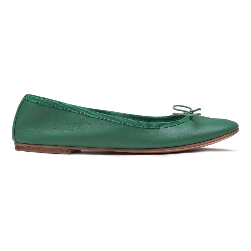 Nicole in Nappa Verde-Ballerina-Spelta Milano