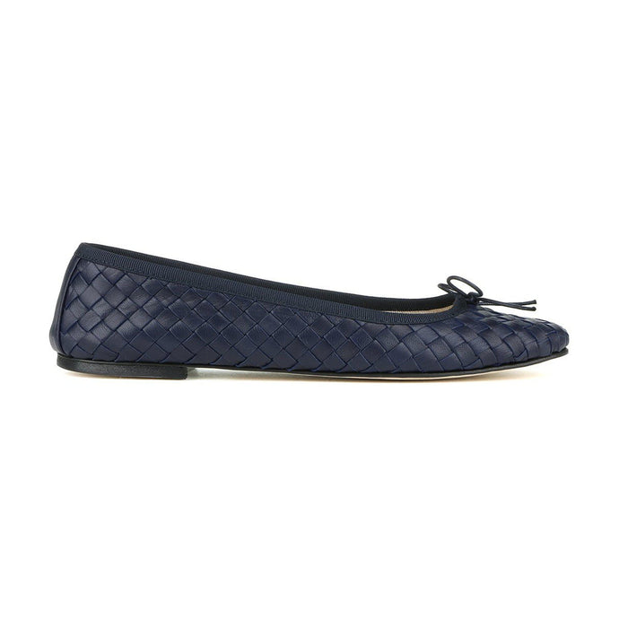 NICOLE INTRECCIO WEAVE in Nappa Blu-Ballerina-Spelta Milano