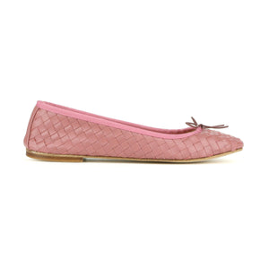 NICOLE INTRECCIO WEAVE in Nappa Rosa Polvere-Ballerina-Spelta Milano