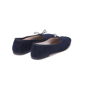 OLGA in Camoscio Blu Scuro-Ballerina-Spelta Milano
