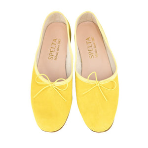 OLGA in Camoscio Giallo-Ballerina-Spelta Milano