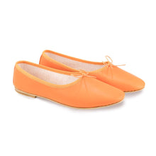 Carica l&#39;immagine nel visualizzatore di Gallery, OLGA in Nappa Arancio-Ballerina-Spelta Milano
