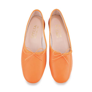 OLGA in Nappa Arancio-Ballerina-Spelta Milano