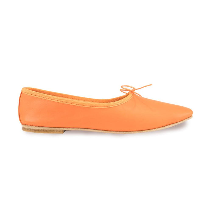 OLGA in Nappa Arancio-Ballerina-Spelta Milano