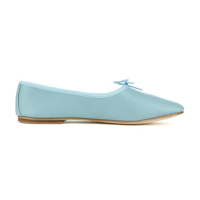 OLGA in Nappa Azzurro Polvere-Ballerina-Spelta Milano