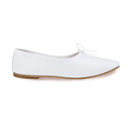 OLGA in Nappa Bianco-Ballerina-Spelta Milano