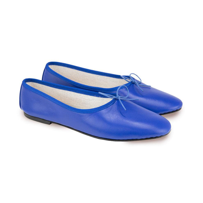 OLGA in Nappa Bluette-Ballerina-Spelta Milano