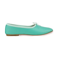 OLGA in Nappa Turchese-Ballerina-Spelta Milano