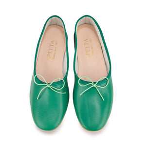 OLGA in Nappa Verde-Ballerina-Spelta Milano