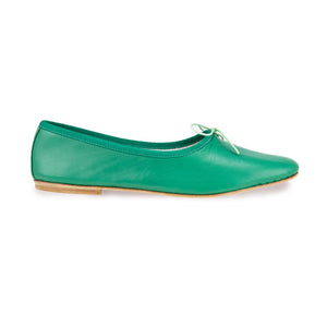 OLGA in Nappa Verde-Ballerina-Spelta Milano