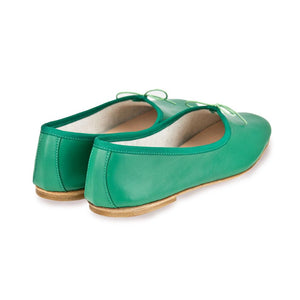 OLGA in Nappa Verde-Ballerina-Spelta Milano