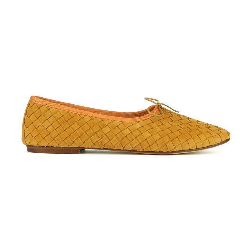 【SPELTA】 OLGA INTRECCIO WEAVE IN GREEN NAPPA Olga Intreccio Weave ballerina in Black Nappa - Spelta Milano