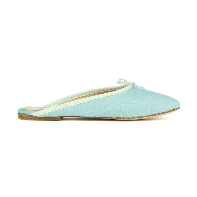 OLGA MULE in Cavallino Verde Acqua-Ballerina-Spelta Milano