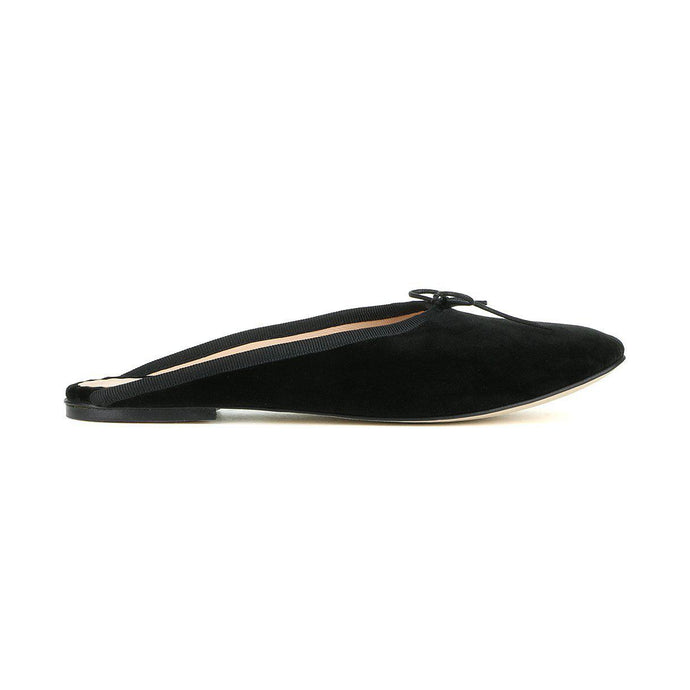 OLGA MULE in Velluto Nero-Ballerina-Spelta Milano