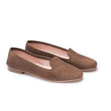 Load image into Gallery viewer, ORTENSIA in Camoscio Cioccolato-Slip-on-Spelta Milano
