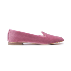 ORTENSIA in Velluto Rosa Antico-Slip-on-Spelta Milano