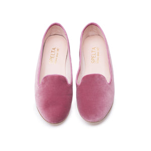 ORTENSIA in Velluto Rosa Antico-Slip-on-Spelta Milano